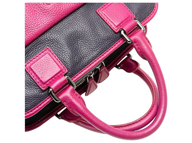 LOEWE Blau genarbte bicolor Kalbsleder Cruz Tasche Marineblau - Ansicht 12