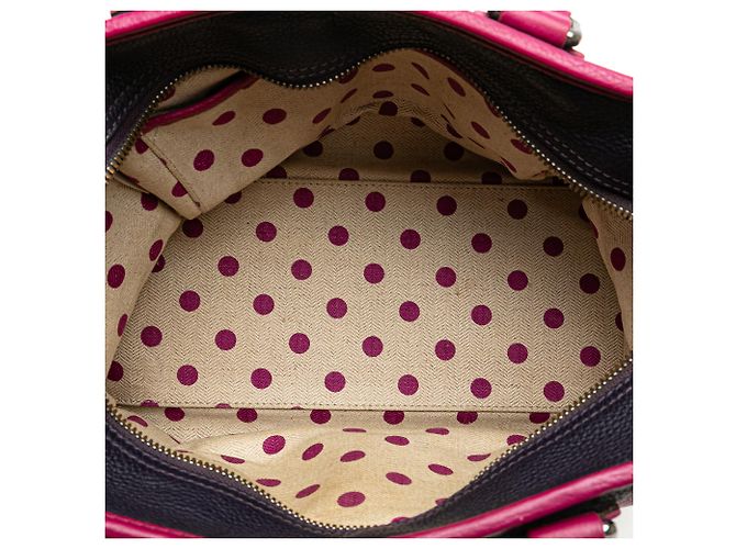 LOEWE Blau genarbte bicolor Kalbsleder Cruz Tasche Marineblau - Ansicht 4