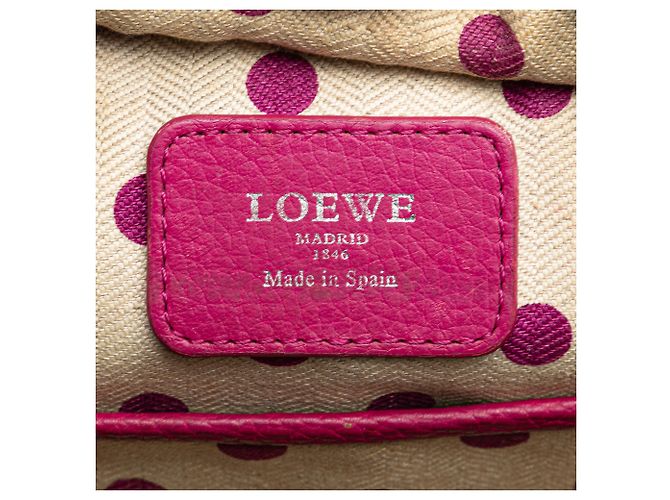 LOEWE Blau genarbte bicolor Kalbsleder Cruz Tasche Marineblau - Ansicht 5