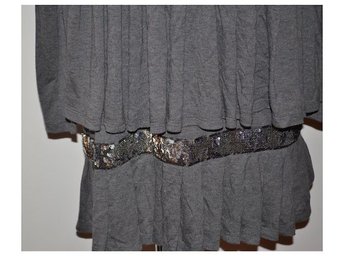 Pinko Mini Kleid Grau Wolle Viskose - Ansicht 2