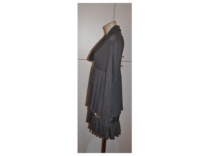 Pinko Mini Kleid Grau Wolle Viskose - Ansicht 3