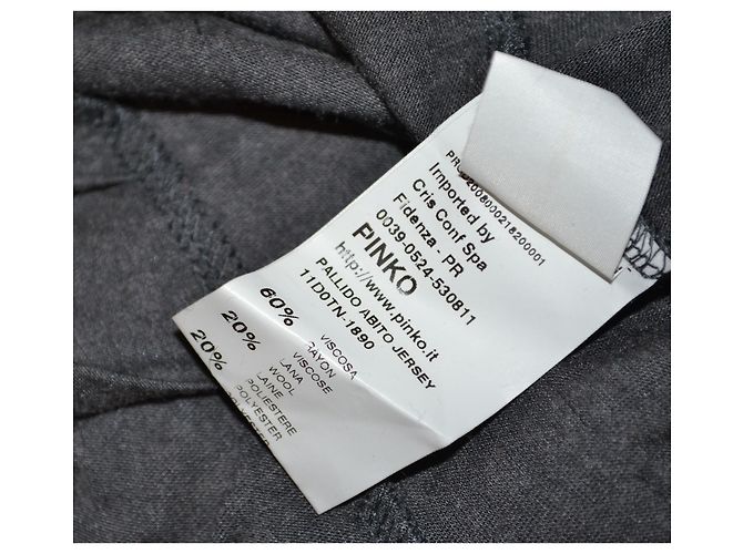 Pinko Mini Kleid Grau Wolle Viskose - Ansicht 6