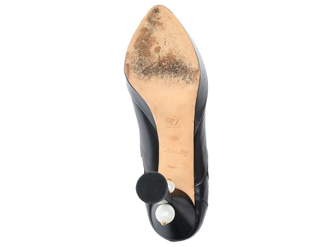 Louis Vuitton Botas altas con acentos de perlas falsas Negro - vista 4