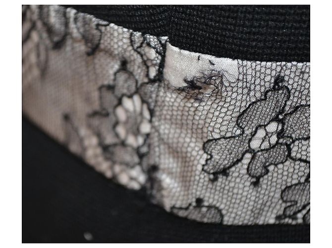 Abito Valentino Garavani in cotone elasticizzato e pizzo nero - vista 3