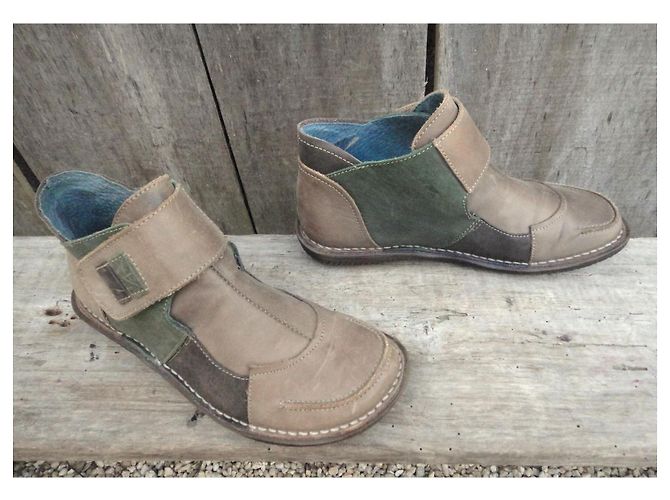 Autre Marque Botines Pascualon de piel beige - vista 2