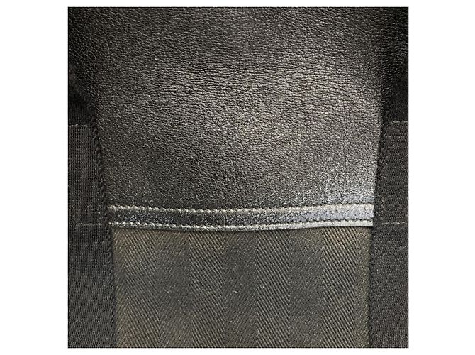 Hermès Borsa tote Hermes Valparaiso Toile Chevron Nera Nero - vista 8