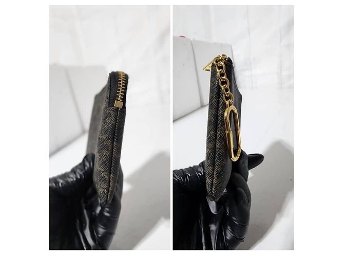 Céline Monedero/cartera con cremallera de lona Triomphe de CELINE negro - vista 5