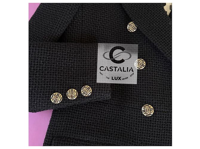 Chanel Neue zeitlose schwarze Tweedjacke 40 FR - Ansicht 10