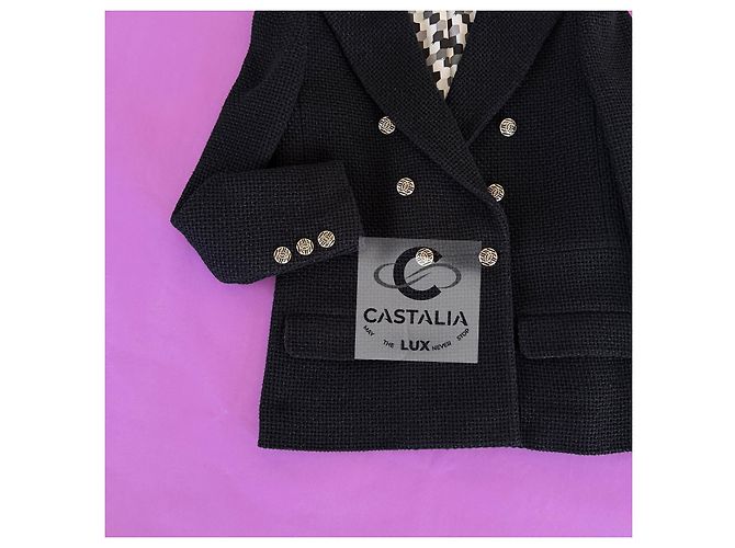 Chanel Neue zeitlose schwarze Tweedjacke 40 FR - Ansicht 11