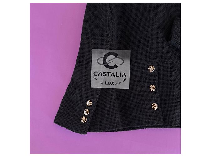 Chanel Neue zeitlose schwarze Tweedjacke 40 FR - Ansicht 14