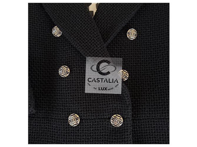 Chanel Neue zeitlose schwarze Tweedjacke 40 FR - Ansicht 5