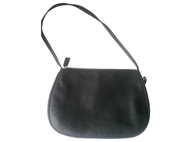 Pochette Yves Saint Laurent in tessuto nero - vista 2