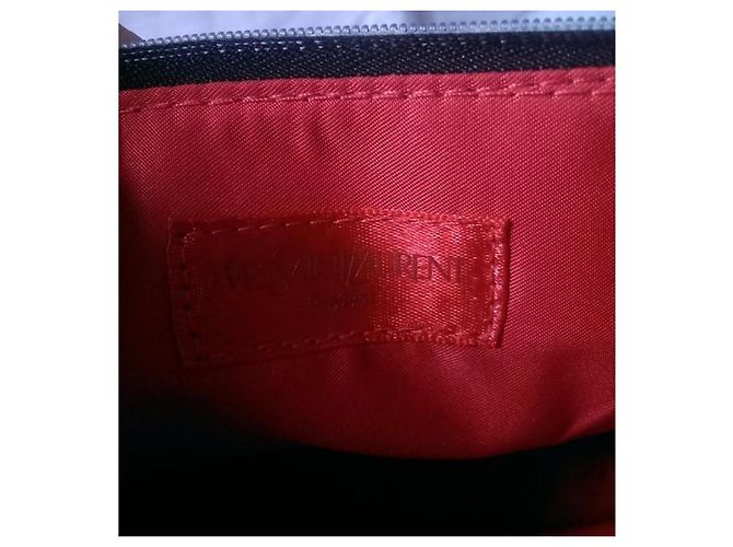 Pochette Yves Saint Laurent in tessuto nero - vista 5