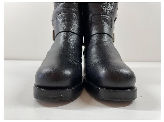 Botas biker Dior de shearling negras 38 Negro - vista 7