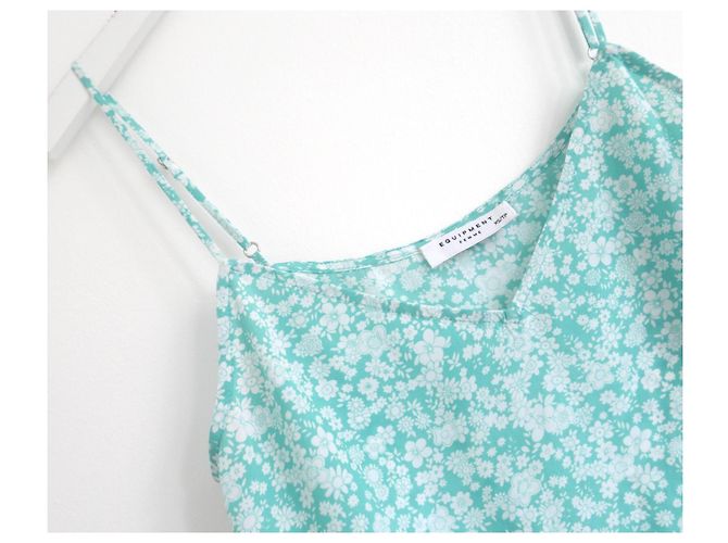 Top de seda floral verde Laya de Equipment Verde claro - vista 2