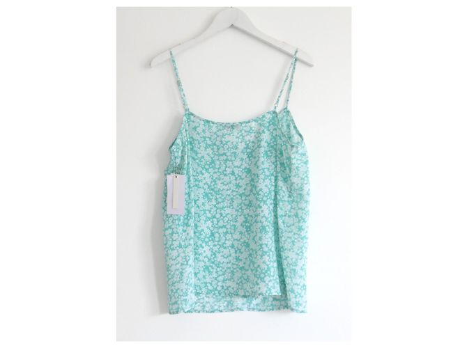 Top de seda floral verde Laya de Equipment Verde claro - vista 3