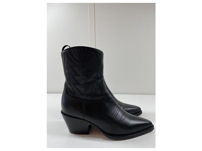 Botas Dior Santiag L.A. J'Adior Negras Negro - vista 3