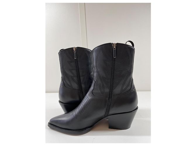 Botas Dior Santiag L.A. J'Adior Negras Negro - vista 4