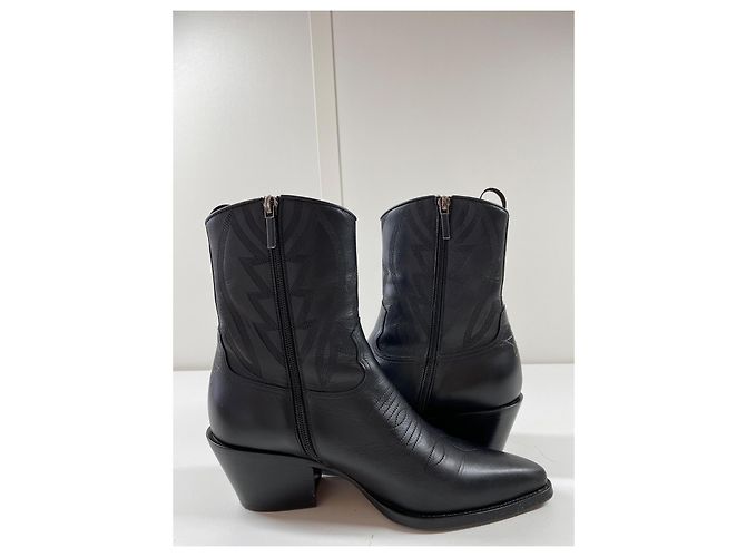 Botas Dior Santiag L.A. J'Adior Negras Negro - vista 5