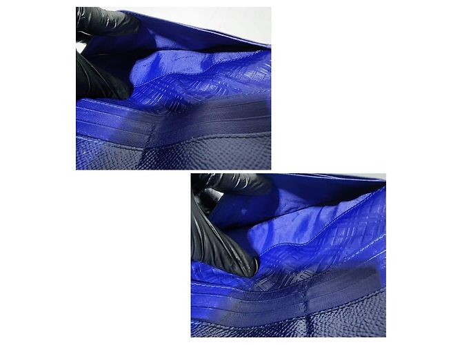 Burberry Patent Constantine Continental Geldbörse Blau - Ansicht 10