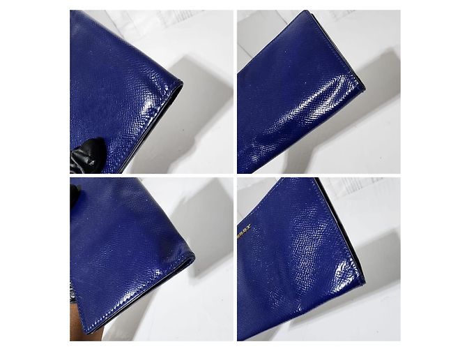Burberry Patent Constantine Continental Geldbörse Blau - Ansicht 11