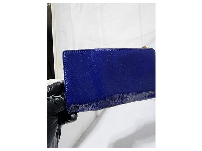 Burberry Patent Constantine Continental Geldbörse Blau - Ansicht 13