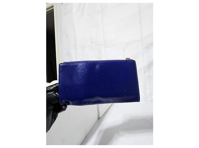 Burberry Patent Constantine Continental Geldbörse Blau - Ansicht 14