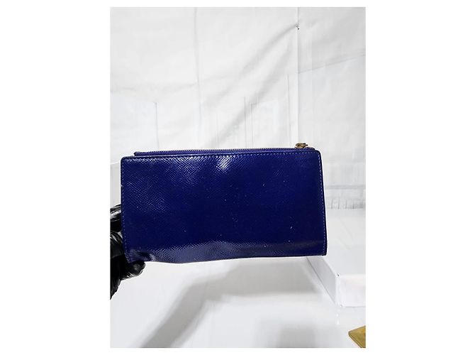 Burberry Patent Constantine Continental Geldbörse Blau - Ansicht 3