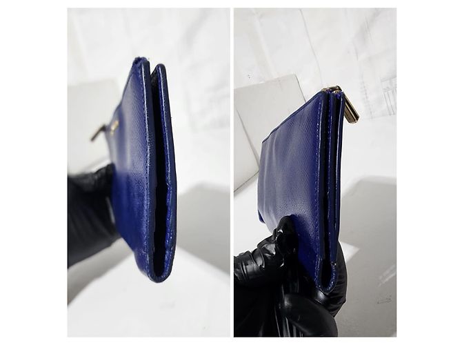 Burberry Patent Constantine Continental Geldbörse Blau - Ansicht 6