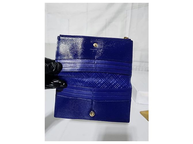 Burberry Patent Constantine Continental Geldbörse Blau - Ansicht 9