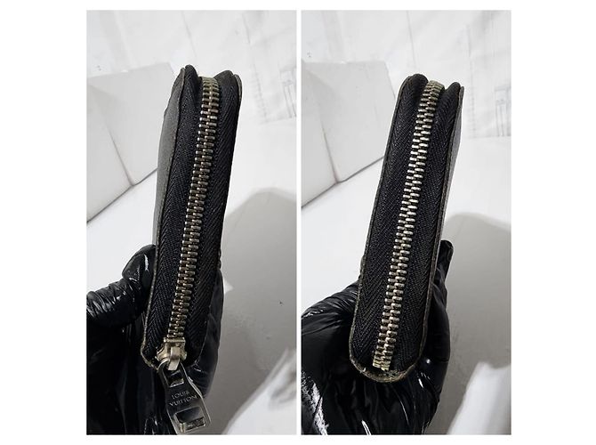 LOUIS VUITTON Damier Graphite Canvas Zippy Organizer Wallet Black/Grey - view 2