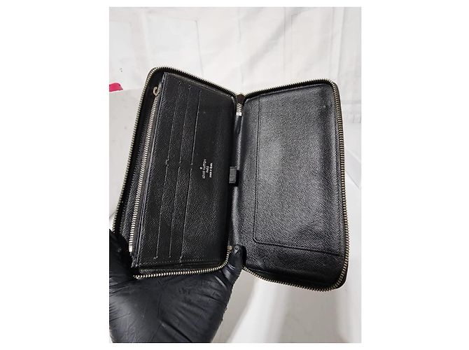 LOUIS VUITTON Damier Graphite Canvas Zippy Organizer Wallet Black/Grey - view 8