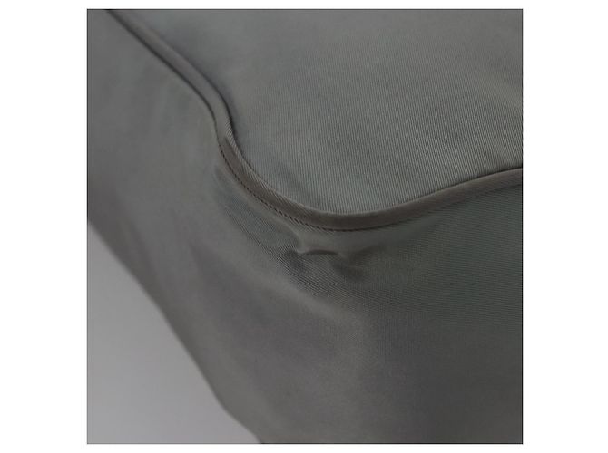 PRADA Borsa a mano in nylon grigio Auth BD1037 Marrone - vista 11