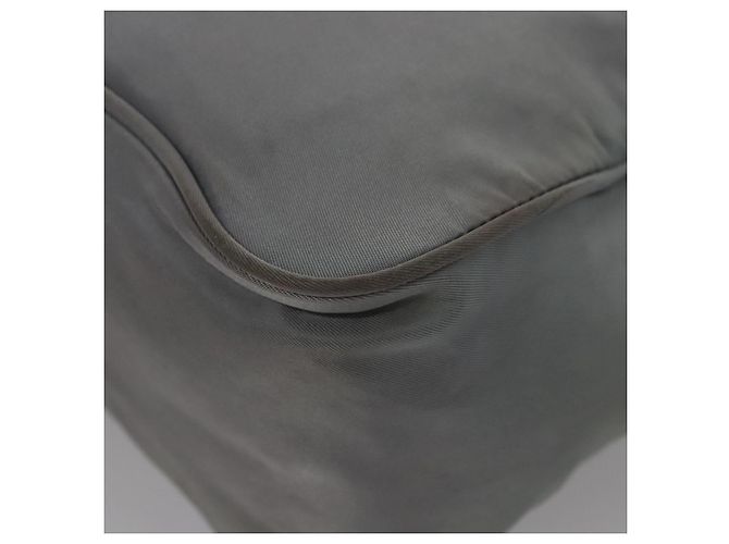 PRADA Borsa a mano in nylon grigio Auth BD1037 Marrone - vista 13
