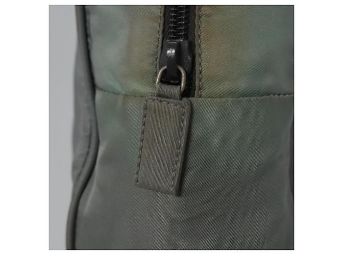 PRADA Borsa a mano in nylon grigio Auth BD1037 Marrone - vista 14