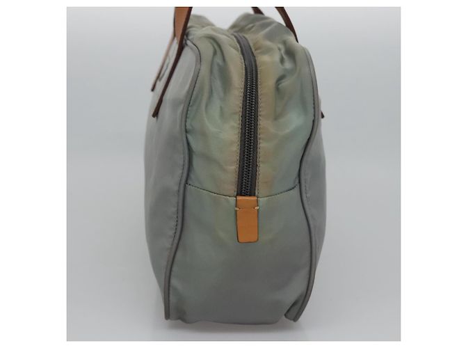 PRADA Borsa a mano in nylon grigio Auth BD1037 Marrone - vista 4