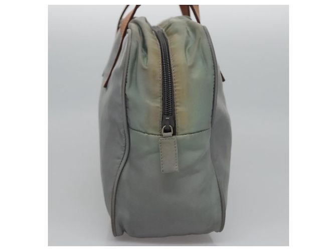 PRADA Borsa a mano in nylon grigio Auth BD1037 Marrone - vista 5