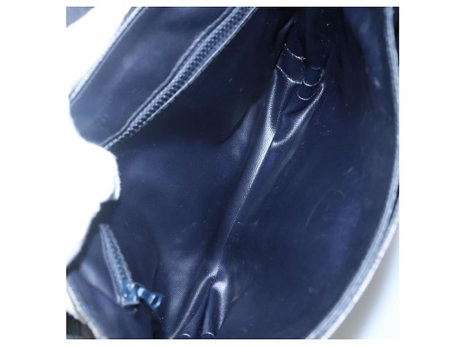 Céline Borsa a spalla in tela Macadam CELINE Navy Auth KD213 Blu navy - vista 16