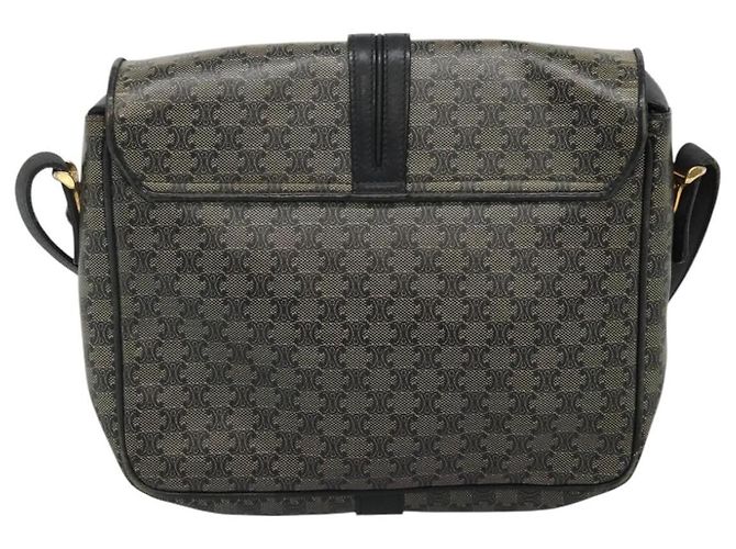 Céline Borsa a spalla in tela Macadam CELINE Navy Auth KD213 Blu navy - vista 3