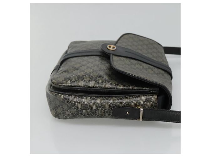 Céline Borsa a spalla in tela Macadam CELINE Navy Auth KD213 Blu navy - vista 4