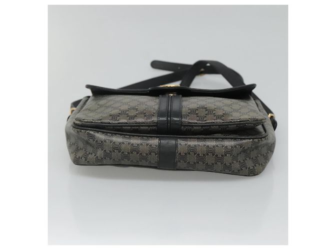Céline Borsa a spalla in tela Macadam CELINE Navy Auth KD213 Blu navy - vista 9