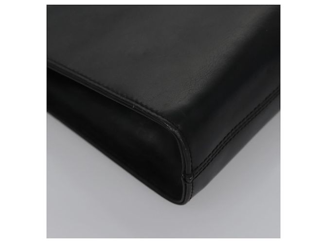 Borsa a spalla Gancini Chain in pelle nera e oro Auth BD929 di Salvatore Ferragamo Nero D'oro - vista 10