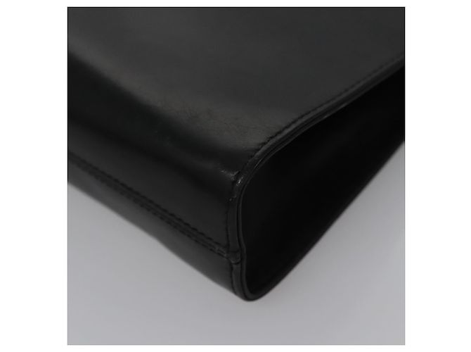 Borsa a spalla Gancini Chain in pelle nera e oro Auth BD929 di Salvatore Ferragamo Nero D'oro - vista 11