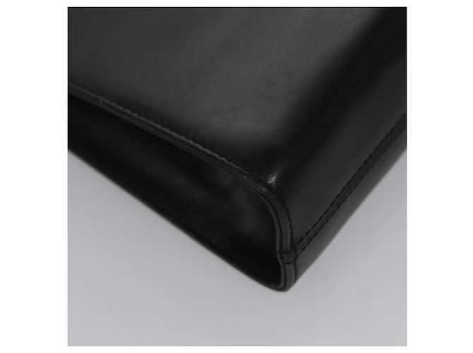 Borsa a spalla Gancini Chain in pelle nera e oro Auth BD929 di Salvatore Ferragamo Nero D'oro - vista 12