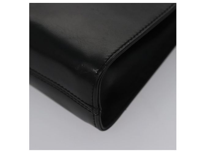 Borsa a spalla Gancini Chain in pelle nera e oro Auth BD929 di Salvatore Ferragamo Nero D'oro - vista 13