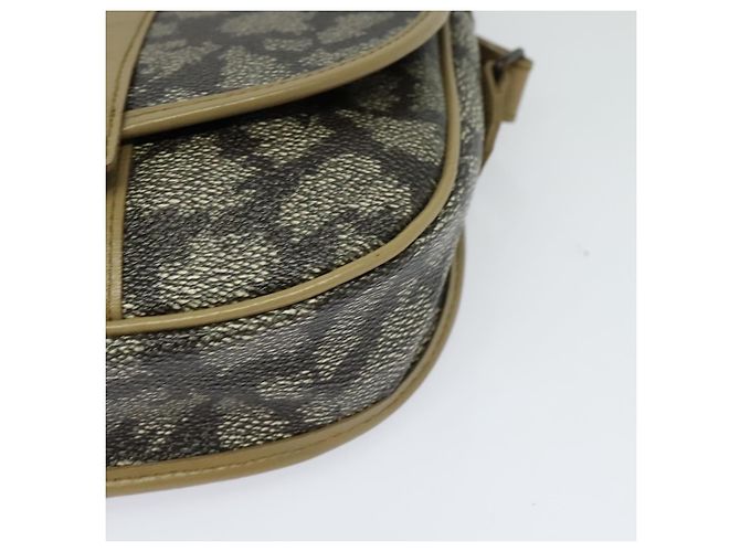Borsa a spalla SAINT LAURENT in PVC embossé grigio Auth BA782 Marrone - vista 11