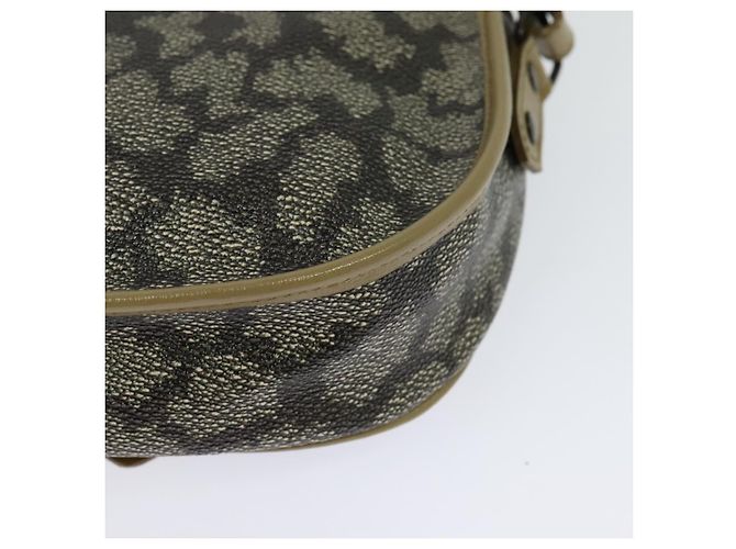 Borsa a spalla SAINT LAURENT in PVC embossé grigio Auth BA782 Marrone - vista 13