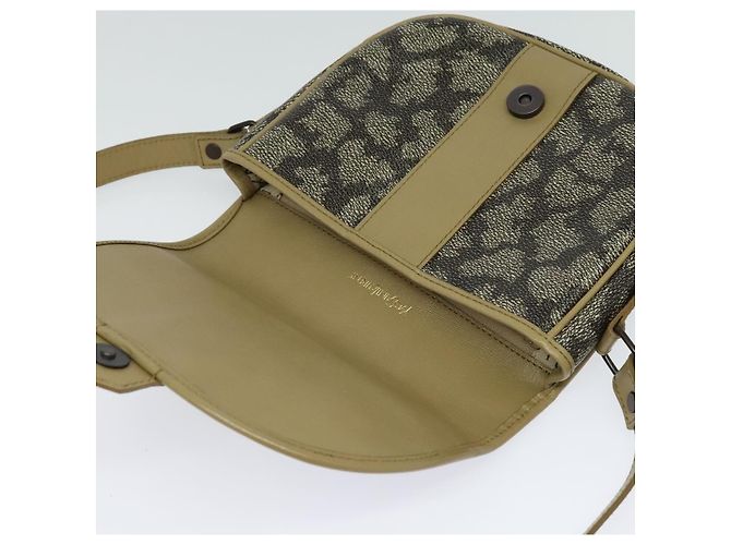 Borsa a spalla SAINT LAURENT in PVC embossé grigio Auth BA782 Marrone - vista 15