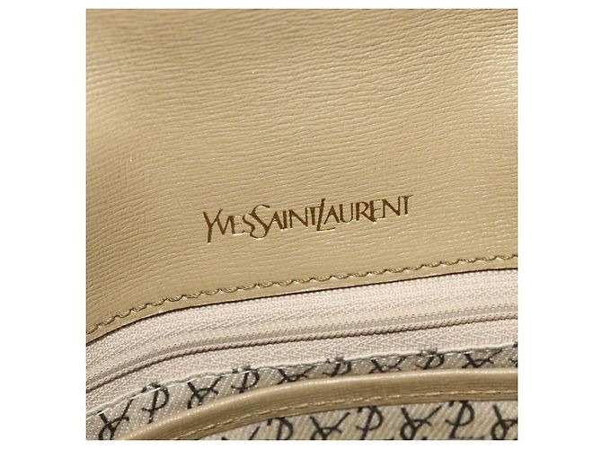 Borsa a spalla SAINT LAURENT in PVC embossé grigio Auth BA782 Marrone - vista 16