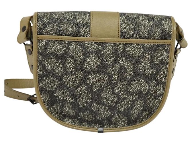 Borsa a spalla SAINT LAURENT in PVC embossé grigio Auth BA782 Marrone - vista 3